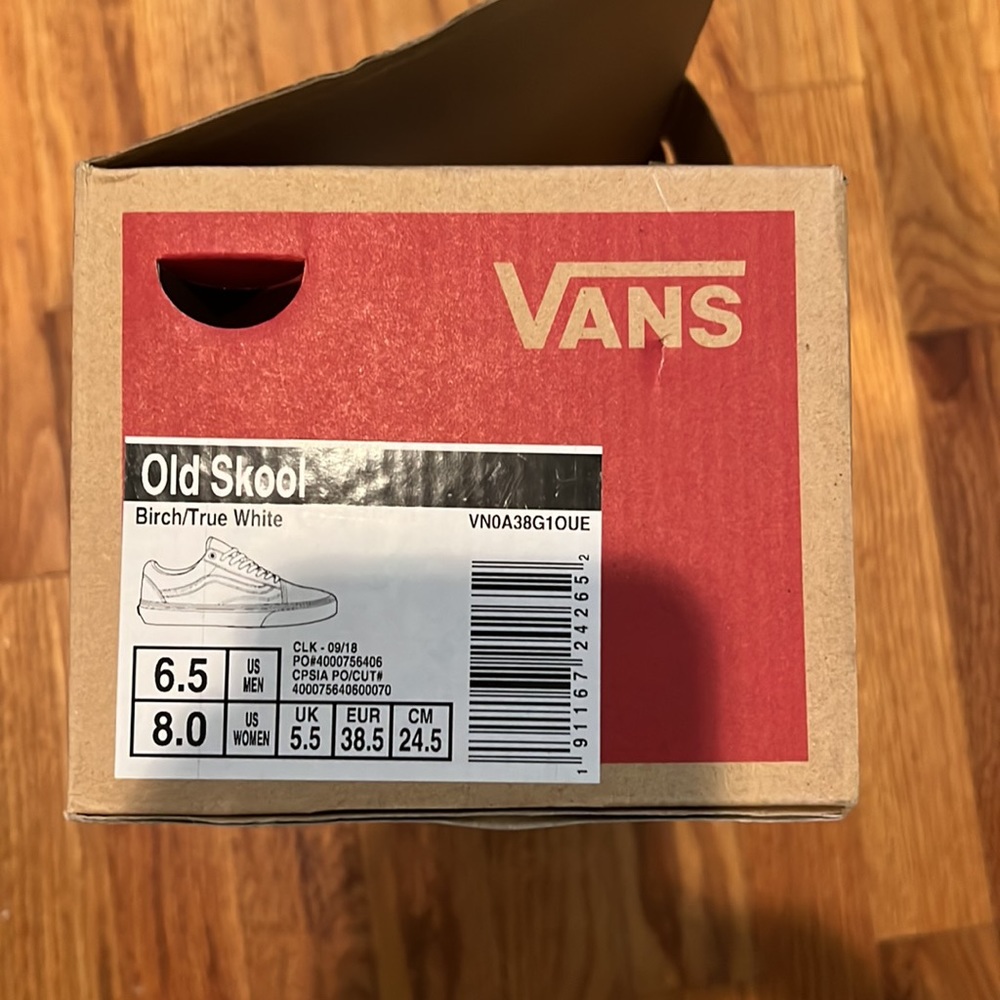 Vans burnt orange and White Old Skool Sneakers - Picture 4 of 4
